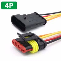Роз'єм AMP Superseal 1.5 4 pin з проводом Роз'єм AMP Superseal 1.5 4 pin з проводом